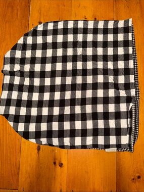 Covered goods multi use nursing car seat cover Black & White Buffalo Check